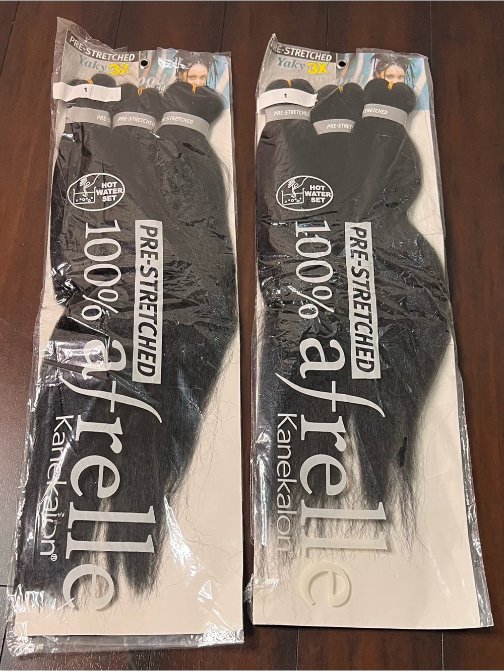Pre-Stretched 100% Aftrelle Kanekalon Hair - Black (2 Pack)